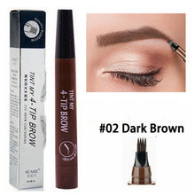 Load image into Gallery viewer, 5 Colors Eyebrow Tattoo Pen Waterproof 4 Points Eyebrow Pen Long Lasting Liquid Brow Pencil Natural Microblade Eyebrow Pencil
