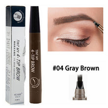 Load image into Gallery viewer, 5 Colors Eyebrow Tattoo Pen Waterproof 4 Points Eyebrow Pen Long Lasting Liquid Brow Pencil Natural Microblade Eyebrow Pencil
