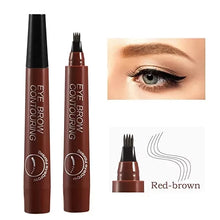 Load image into Gallery viewer, 5 Colors Eyebrow Tattoo Pen Waterproof 4 Points Eyebrow Pen Long Lasting Liquid Brow Pencil Natural Microblade Eyebrow Pencil
