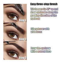 Load image into Gallery viewer, 5 Colors Eyebrow Tattoo Pen Waterproof 4 Points Eyebrow Pen Long Lasting Liquid Brow Pencil Natural Microblade Eyebrow Pencil
