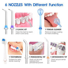 Load image into Gallery viewer, 5 Modes Oral Irrigator USB Rechargeable Water Floss Portable Dental Water Flosser Jet 300ml Irrigator Dental Teeth Cleaner+5 Jet
