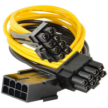 Load image into Gallery viewer, 5-Pack PCI-E 8Pin to 2X 8 Pin (6+2) Power Splitter Cable for PCIE PCI Express Image Card Y - Splitter Extension Cable
