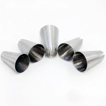 Load image into Gallery viewer, 5pcs Large Metal Cake Cream Decoration Tips Set Pastry Tools Stainless Steel Piping Icing Nozzle Cupcake Head Dessert Decorators
