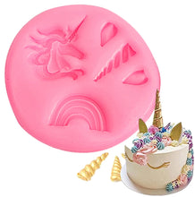 Load image into Gallery viewer, 5 styles Unicorn Horn Ears cake silicone mold Fondant Chocolate cake decoration Tool Flower shaped Dessert Bakeware Pastry Mould
