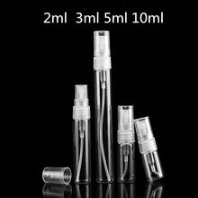Load image into Gallery viewer, 5pcs/Pack 2ml 3ml 5ml 10ml Mist Spray Bottle Spray Pump Bottle Travel Refillable Glass Perfume Bottle With Sprayer
