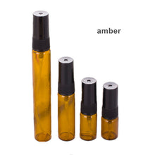 Load image into Gallery viewer, 5pcs/pack 2ML 3ML 5ML 10ML Clear Mini Perfume Glass Bottle Empty Cosmetics Bottle Sample Test Tube Thin Glass Vials Amber
