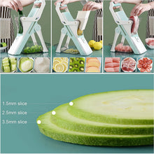 Load image into Gallery viewer, 5-in-1 safe multifunctional veggie chopper slicer manual mandolin chopper radish meat chopper kitchen accessory tool
