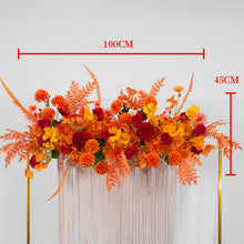 Load image into Gallery viewer, 100CM DIY Wedding Flower Wall Arrangement Supplies Silk Peonies Rose Artificial Flower Row Decor Wedding Iron Arch Backdrop
