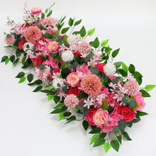 Load image into Gallery viewer, 100CM DIY Wedding Flower Wall Arrangement Supplies Silk Peonies Rose Artificial Flower Row Decor Wedding Iron Arch Backdrop
