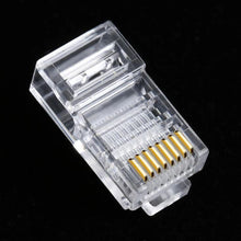 Load image into Gallery viewer, 50pcs/100pcs CAT5E CAT6 Plug RJ45 Connector Network Cable Modular 8P8C Connector End Pass Through Z HOTSALE RJ45
