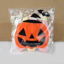 Load image into Gallery viewer, 50/100pcs Halloween Plastic Candy Bags Gift Cookie Bags Biscuits Snack Packaging Bags Happy Halloween Party Decoration Supplies
