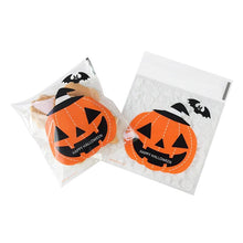 Load image into Gallery viewer, 50/100pcs Happy Halloween Candy Bag Gift Cookie Bags Biscuits Snack Plastic Packaging Bags Halloween Party Decoration Supplies
