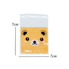 Load image into Gallery viewer, 50/100PCS Cute Candy &amp; Cookie Self-sealing Plastic Bag Biscuits Snack Baking Bag For Birthday Wedding Party Baby Shower Packing
