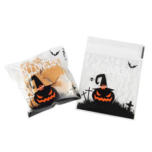 Load image into Gallery viewer, 50/100Pcs Leuke Cartoon Snoep Zakken Halloween Koekje Taart Tassen Party Decorating Plastic Zak Gunsten Verjaardag Pouch levert
