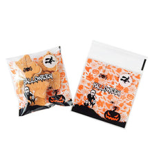 Load image into Gallery viewer, 50/100Pcs Leuke Cartoon Snoep Zakken Halloween Koekje Taart Tassen Party Decorating Plastic Zak Gunsten Verjaardag Pouch levert

