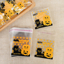 Load image into Gallery viewer, 50/100Pcs Leuke Cartoon Snoep Zakken Halloween Koekje Taart Tassen Party Decorating Plastic Zak Gunsten Verjaardag Pouch levert
