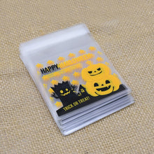 Load image into Gallery viewer, 50/100Pcs Leuke Cartoon Snoep Zakken Halloween Koekje Taart Tassen Party Decorating Plastic Zak Gunsten Verjaardag Pouch levert
