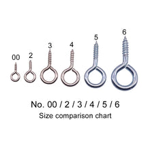 Load image into Gallery viewer, Screws 50 Pcs Eye Screws DIY Jewelry Wood Products Processing Hardware Fasteners Screws Wholesale 6 Models Optional Screw Rings
