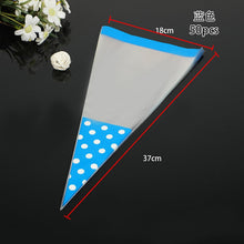 Load image into Gallery viewer, 50pcs/Lot DIY Candy Bag Wedding Favors Halloween Christmas Party Decor Sweet Cellophane Print Cone Storage with Organza Pouches

