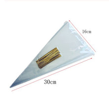 Load image into Gallery viewer, 50pcs/Lot DIY Candy Bag Wedding Favors Birthday Party Decoration Sweet Cellophane Transparent Cone Storage With Organza Pouches
