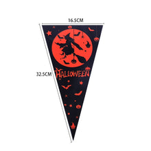 Load image into Gallery viewer, 50pcs Halloween cone Candy Bag Pumpkin skull Witch spiderweb Gift Bags for Halloween Trick or Treat Kids Favors Packaging Bags
