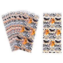Load image into Gallery viewer, 50Pcs Halloween Plastic Candy Bags with Twists Cookies Snacks Gift Packaging Bag Halloween Party Decor Supplies Trick Or Treat
