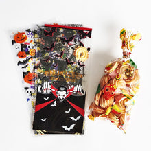 Load image into Gallery viewer, 50Pcs Halloween Transparent Plastic Gift Bag Bat Pumpkin PVC Candy Cookies Packaging Bag for Halloween Trick or Treat Kids Favor
