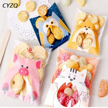 Load image into Gallery viewer, 50Pcs Cute Big Teech Mouth Monster Plastic Bag Wedding Birthday Cookie Candy Gift Packaging Bags OPP Self Adhesive Party Favors
