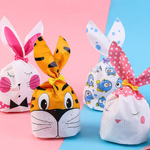 Load image into Gallery viewer, 50Pcs Cute Rabbit Ear Bags Cookies Candy Gift Plastic Bags Hallowen Baking Packaging for Biscuits Snack Party Supplies
