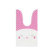 Load image into Gallery viewer, 50Pcs Cute Rabbit Ear Bags Cookies Candy Gift Plastic Bags Hallowen Baking Packaging for Biscuits Snack Party Supplies
