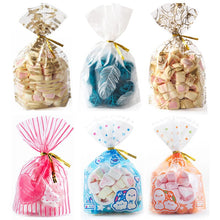 Load image into Gallery viewer, 50pcs Plastic Packaging Bags 13x9cm Cookie Candy Bag Pink Love Christmas Wedding Gift Bags Biscuit Baking Cake Wrapper Pouches
