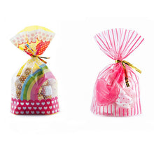 Load image into Gallery viewer, 50pcs Plastic Packaging Bags 13x9cm Cookie Candy Bag Pink Love Christmas Wedding Gift Bags Biscuit Baking Cake Wrapper Pouches
