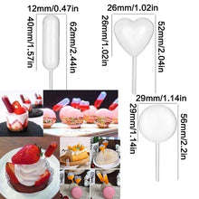 Load image into Gallery viewer, 50 Pcs/pack Dessert Juice Straw Dropper Flow Heart Clip Jam Straw Burette Dessert Kitchen Baking Decoration Cake Baking Tool
