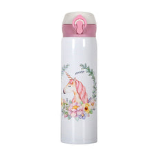 Load image into Gallery viewer, 500/350ML Thermos Bottle Unicorn Water Bottle For Children Stainless Steel Drinkware School Water Bottle For Girls Leakproof Cup

