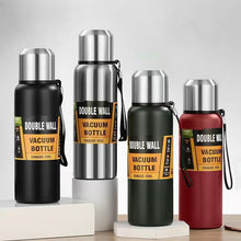 Load image into Gallery viewer, 500/750/1000/1500ml Thermo For Tea 1 Liter Large Capacity Insulated Cup Military Style Outdoor Sports Thermos Vacuum Flask

