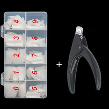 Load image into Gallery viewer, Half Cover False Nails Tips, 500pcs Acrylic Fake Nail Manicure Sets, French Style Artificial Nails with Designs For Nail Art
