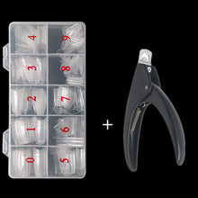 Load image into Gallery viewer, Half Cover False Nails Tips, 500pcs Acrylic Fake Nail Manicure Sets, French Style Artificial Nails with Designs For Nail Art
