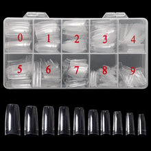 Load image into Gallery viewer, Half Cover False Nails Tips, 500pcs Acrylic Fake Nail Manicure Sets, French Style Artificial Nails with Designs For Nail Art
