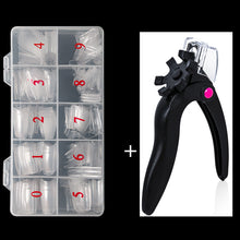 Load image into Gallery viewer, Half Cover False Nails Tips, 500pcs Acrylic Fake Nail Manicure Sets, French Style Artificial Nails with Designs For Nail Art
