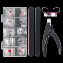 Load image into Gallery viewer, Half Cover False Nails Tips, 500pcs Acrylic Fake Nail Manicure Sets, French Style Artificial Nails with Designs For Nail Art
