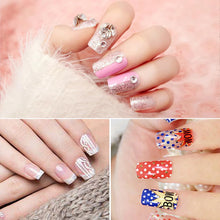 Load image into Gallery viewer, Half Cover False Nails Tips, 500pcs Acrylic Fake Nail Manicure Sets, French Style Artificial Nails with Designs For Nail Art
