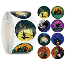 Load image into Gallery viewer, 500pcs 2.5cm Halloween Round Stickers Pumpkin Decoration Labels Envelope Seal Stickers for Gift Boxes Packaging Paper Sticker
