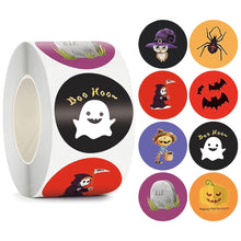 Load image into Gallery viewer, 500pcs 2.5cm Halloween Round Stickers Pumpkin Decoration Labels Envelope Seal Stickers for Gift Boxes Packaging Paper Sticker

