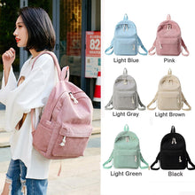 Load image into Gallery viewer, Women's Fashion School Backpack for Teenage Girls Corduroy Bookbag
