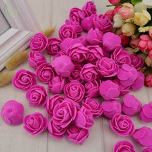 Load image into Gallery viewer, 50PCS PE Foam Fake Flower Roses Head Artificial Flowers Cheap Wedding Decoration for Scrapbooking Gift Box Diy Wreath Multi-Use
