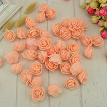 Load image into Gallery viewer, 50PCS PE Foam Fake Flower Roses Head Artificial Flowers Cheap Wedding Decoration for Scrapbooking Gift Box Diy Wreath Multi-Use

