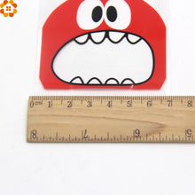 Load image into Gallery viewer, 50PCS 7X7CM 3Colors Cute Cartoon Monster Cookie&amp;Candy Bag Self-Adhesive Plastic Bags For Biscuits Snack Baking Package Supplies
