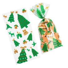 Load image into Gallery viewer, 50pcs Hallwoeen Pumpkin Skull Cat Candy Bag Transparent Cellophane Food Plastic Package Bags Christmas Party Decor Gift Bag
