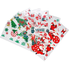 Load image into Gallery viewer, 50pcs Santa Claus Christmas Tree Elk Plastic Gift Bags for Christmas Gift Baking Candy Cookie Easter Egg Rabbit Packaging Bags
