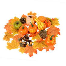 Load image into Gallery viewer, 50Pcs/Lot Mini Simulation Pumpkin Gourd Maple Leaf Pine Cones Props Happy Halloween Harvest Thanksgiving Party Home Decoration
